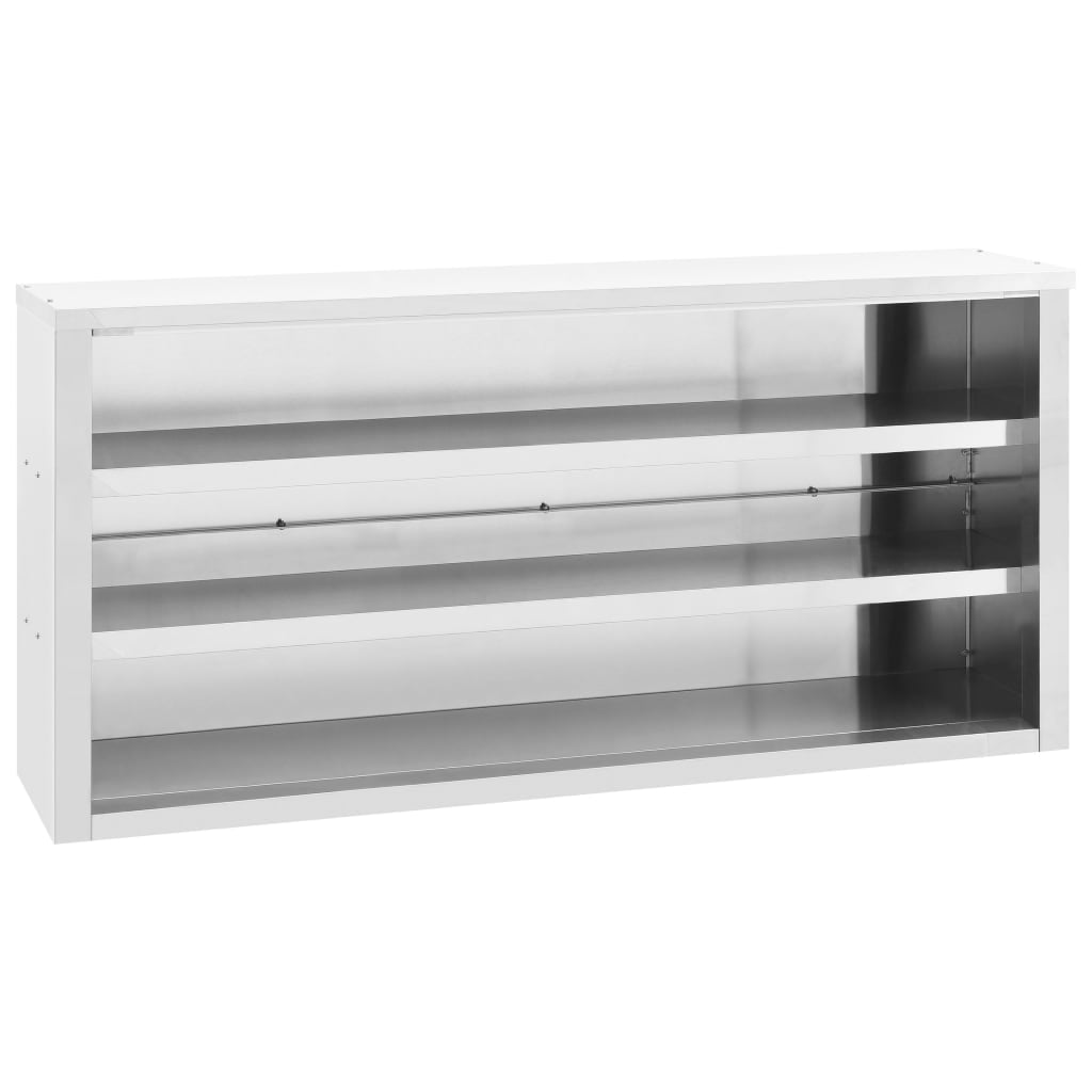 Kitchen Wall Cabinet Stainless Steel kitchenware Storage Multi Sizes-vidaXL-59.1" x 15.7" x 29.5"-Urbanheer