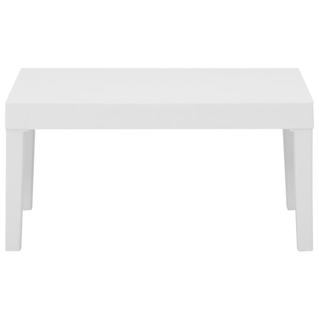 Garden Lounge Table Outdoor Patio Table Furniture Plastic Gray/White-vidaXL-White-Urbanheer