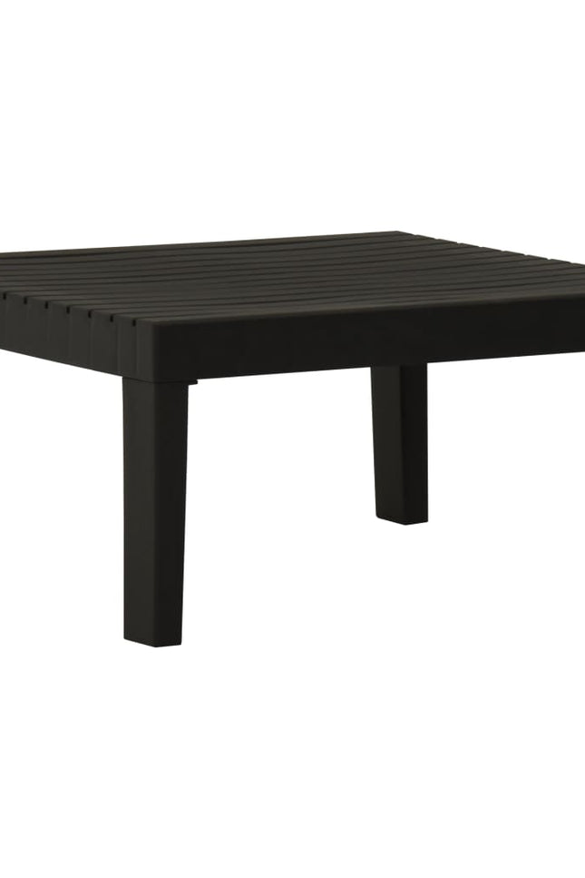 Garden Lounge Table Outdoor Patio Table Furniture Plastic Gray/White-vidaXL-Gray-Urbanheer