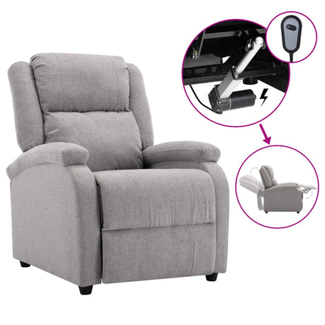 Electric TV Recliner Chair Fabric Reclining Sofa Armchair Multi Colors