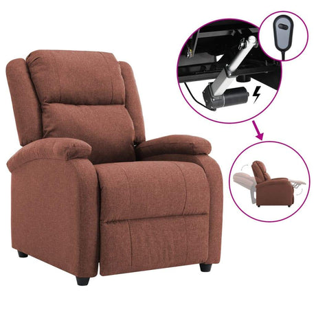 Electric TV Recliner Chair Fabric Reclining Sofa Armchair Multi Colors