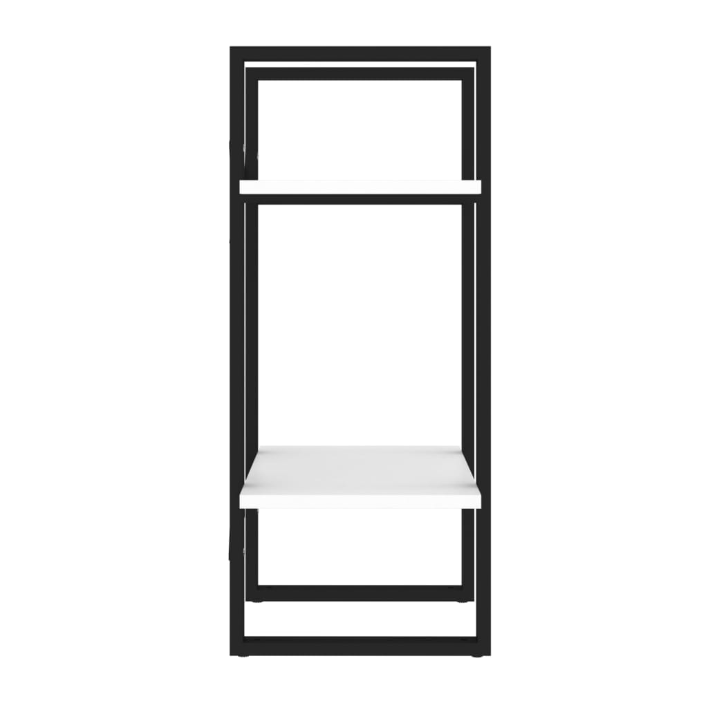 2-Tier Book Cabinet White 15.7"X11.8"X27.6" Chipboard-vidaXL-15.7" x 11.8" x 27.6"-Urbanheer