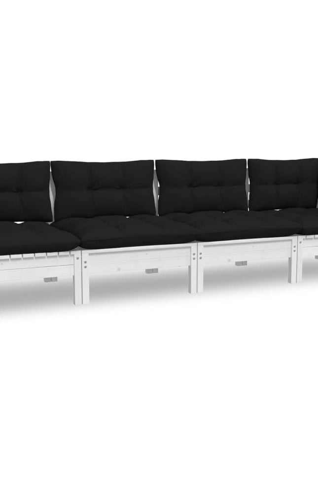 Vidaxl 4 Piece Patio Lounge Set With Cushions Solid Pinewood-vidaXL-Urbanheer