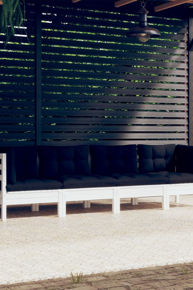 Vidaxl 4 Piece Patio Lounge Set With Cushions Solid Pinewood-vidaXL-Urbanheer