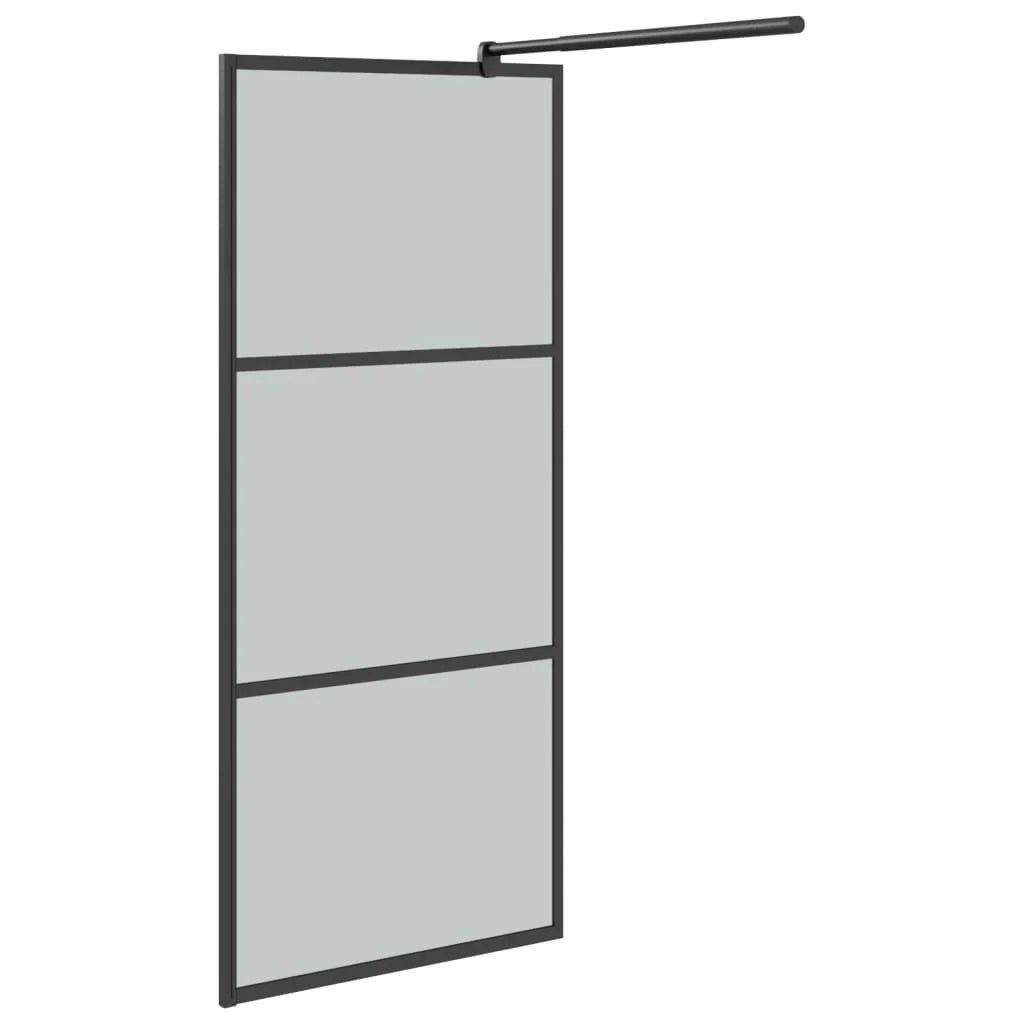 Vidaxl Walk-In Shower Wall 31.5"X76.8" Dark Esg Glass Black-Hardware > Plumbing > Plumbing Fixture Hardware & Parts > Shower Parts > Shower Walls & Surrounds-vidaXL-Urbanheer