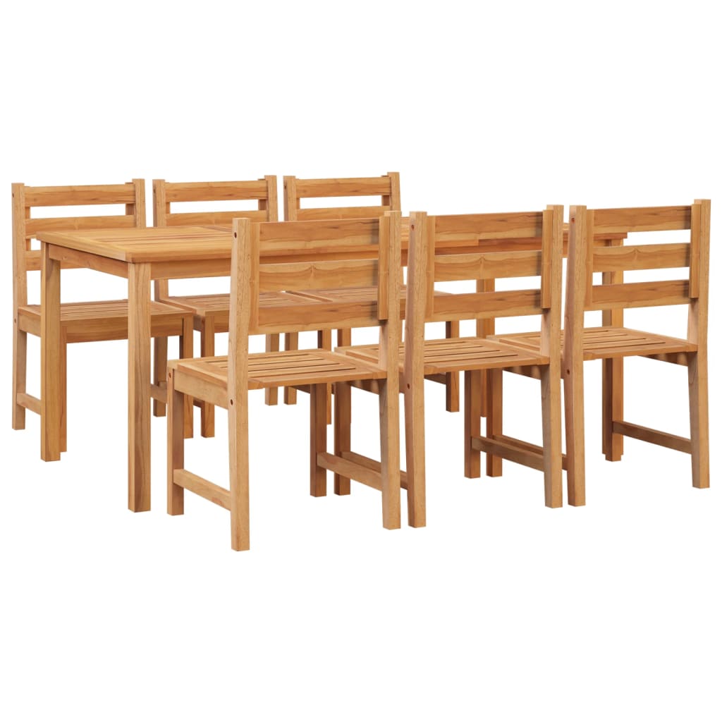 7 Piece Patio Dining Set Solid Wood Teak-vidaXL-Urbanheer