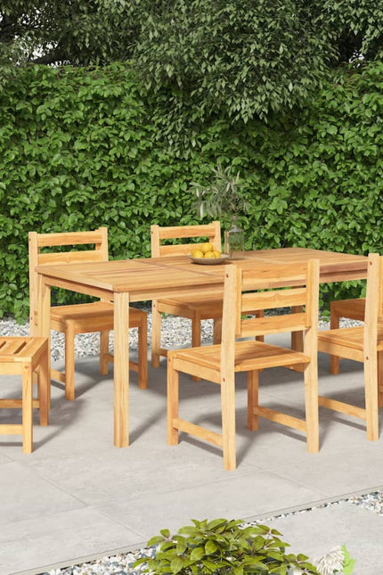 7 Piece Patio Dining Set Solid Wood Teak-vidaXL-Urbanheer