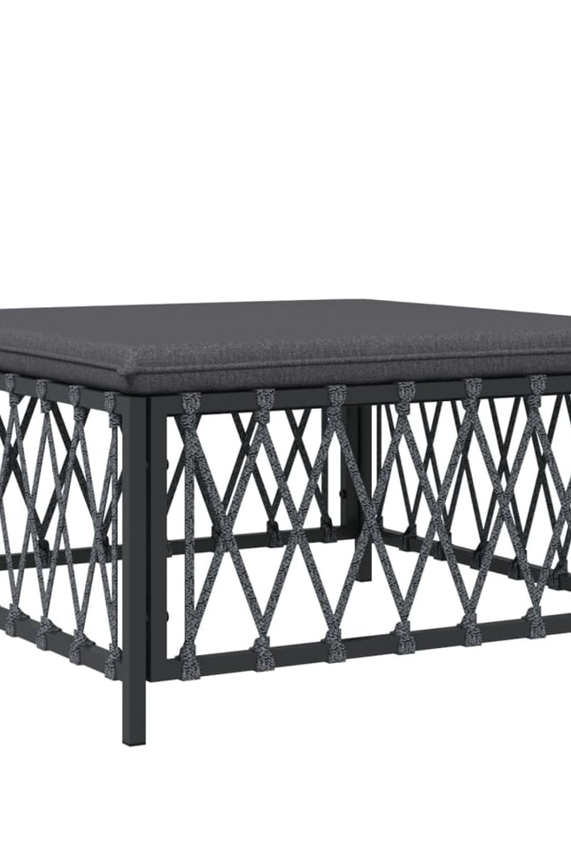 Vidaxl 6 Piece Patio Lounge Set With Cushions Anthracite Steel-Furniture > Outdoor Furniture > Outdoor Furniture Sets-vidaXL-Urbanheer