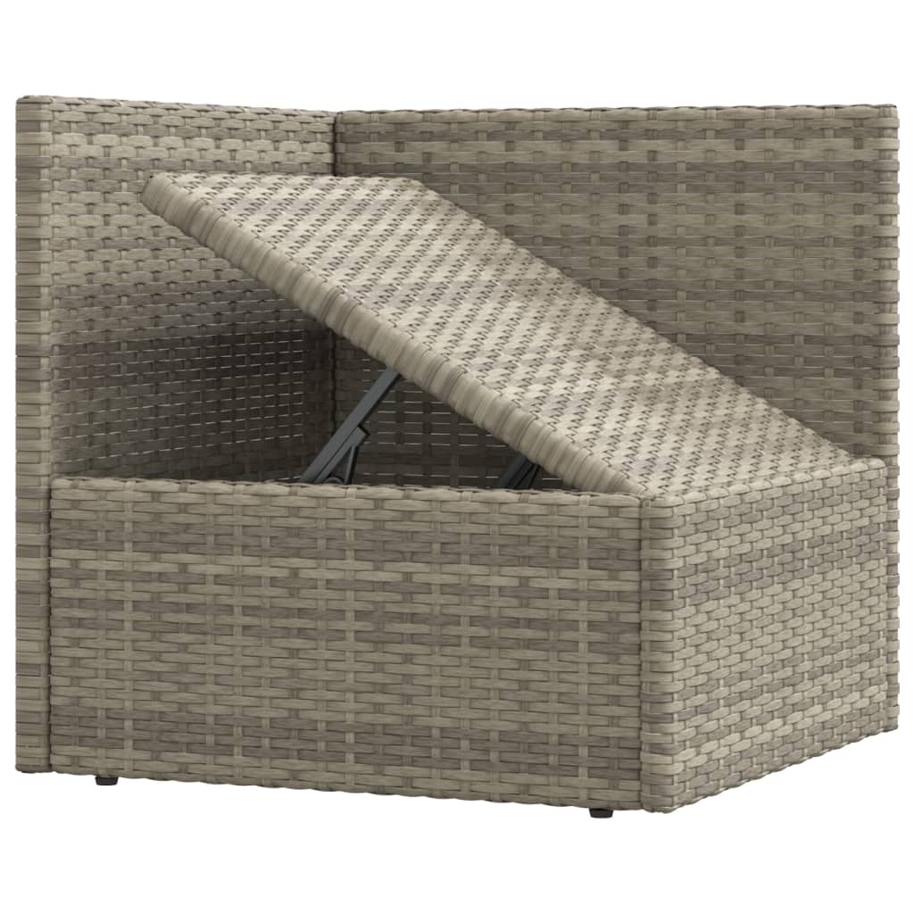 Vidaxl 8 Piece Patio Lounge Set With Cushions Gray Poly Rattan-Furniture > Outdoor Furniture > Outdoor Furniture Sets-vidaXL-Urbanheer