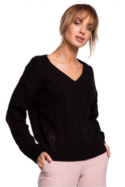 Women Women Cozy Couture Knit Jumper All Day Elegance-Moe-black-L/XL-Urbanheer