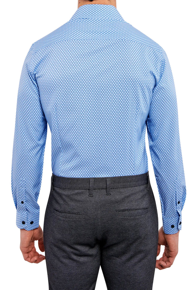 W.R.K Concentric 4-Way Stretch Trim Fit Dress Shirt-Clothing - Men-W.R.K-Urbanheer