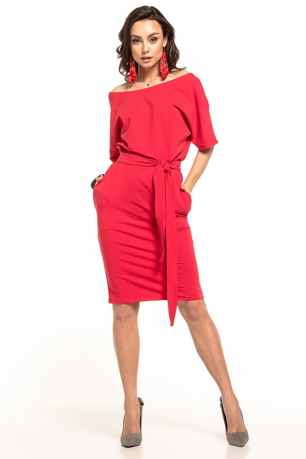 All-Day Comfort: Women Dress-Tessita-red-L-Urbanheer