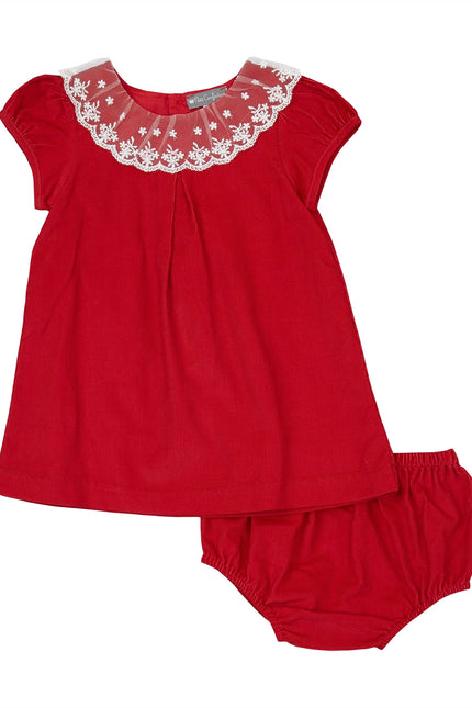 Corduroy Lace Dress + Bloomer-Petit confection-3M-Urbanheer