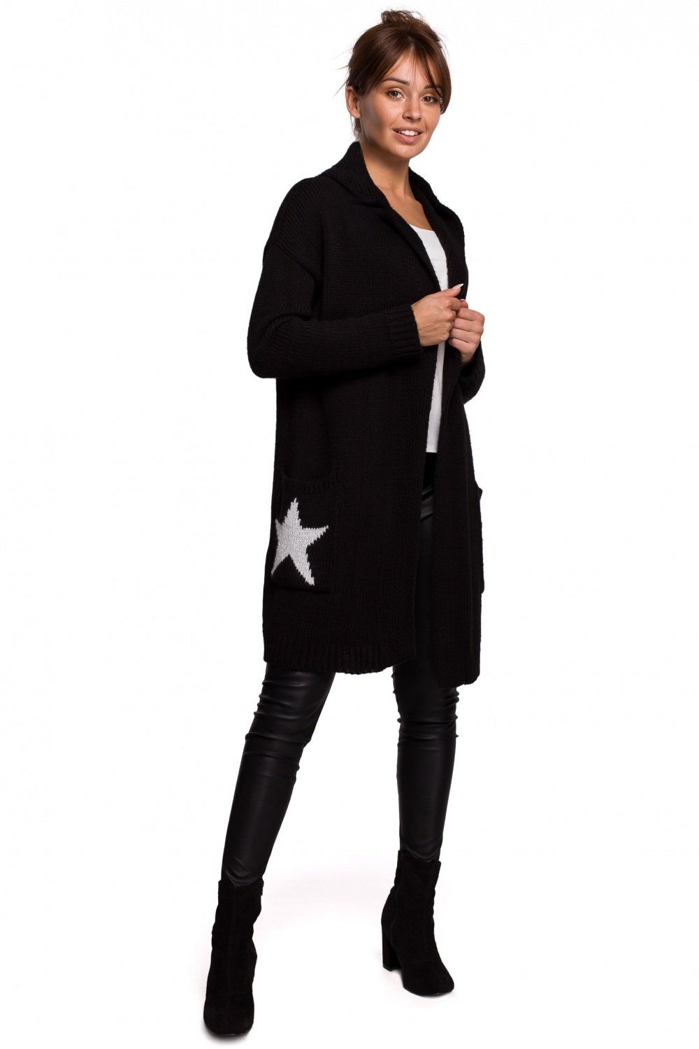 Cardigan-Clothing - Women-BE Knit-black-L/XL-Urbanheer