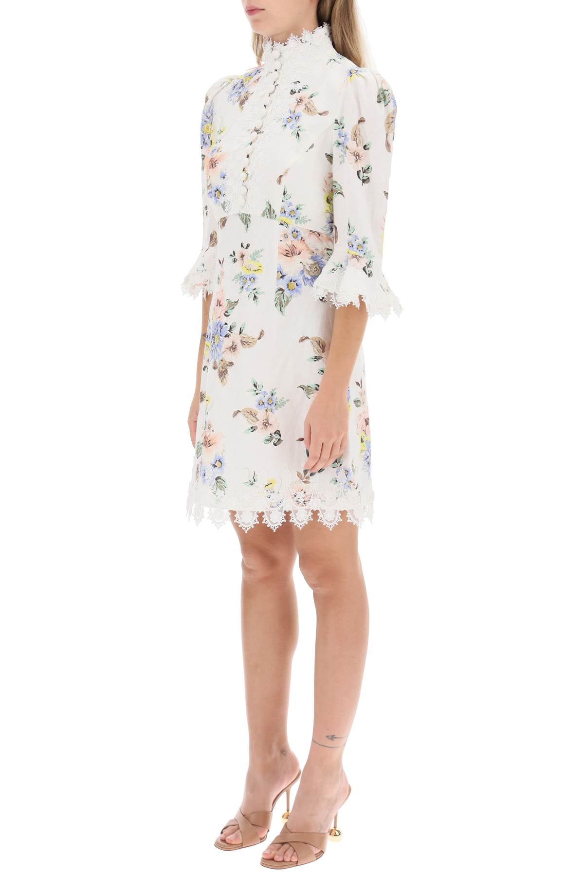 Zimmermann Applique Linen Mini Dress-Zimmermann-0-Urbanheer