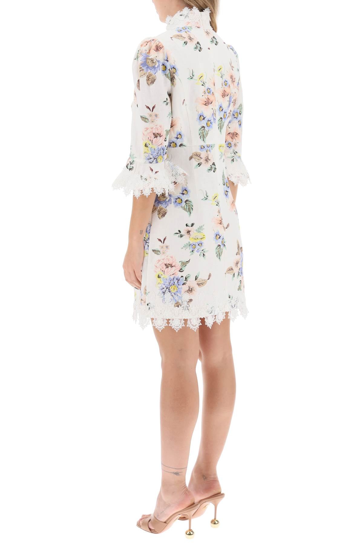 Zimmermann Applique Linen Mini Dress-Zimmermann-0-Urbanheer
