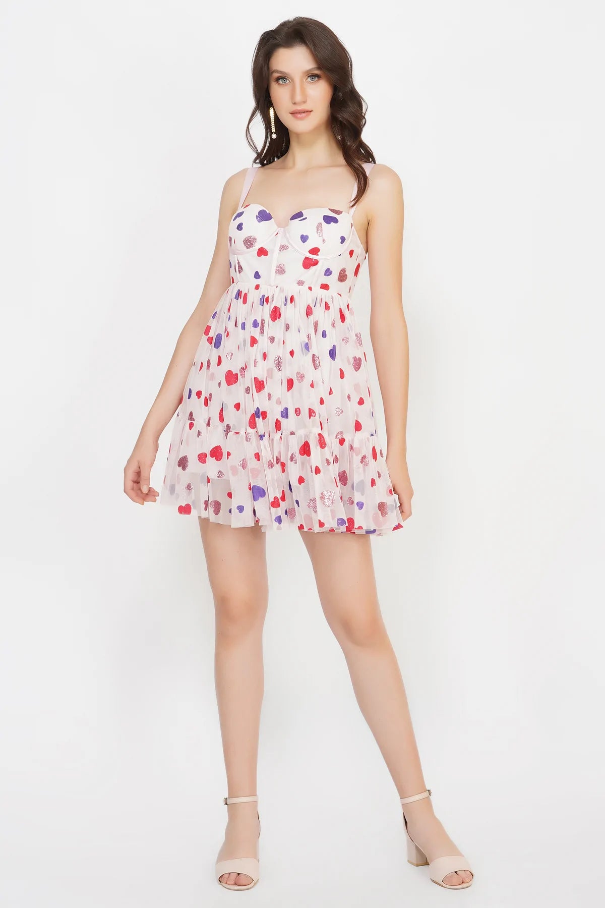 Bibi Corset Mini Dress In-Lace & Beads-UK 6-Urbanheer