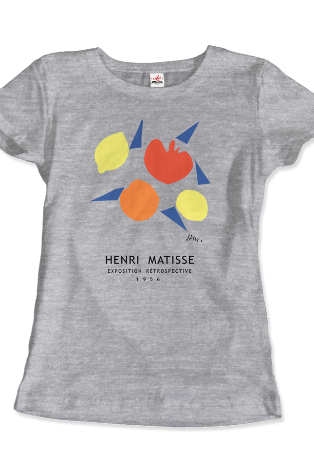 Henri Matisse - Exposition Rétrospective T-Shirt-T-Shirt-Art-O-Rama Shop-Women (Fitted)-Heather Grey-L-Urbanheer