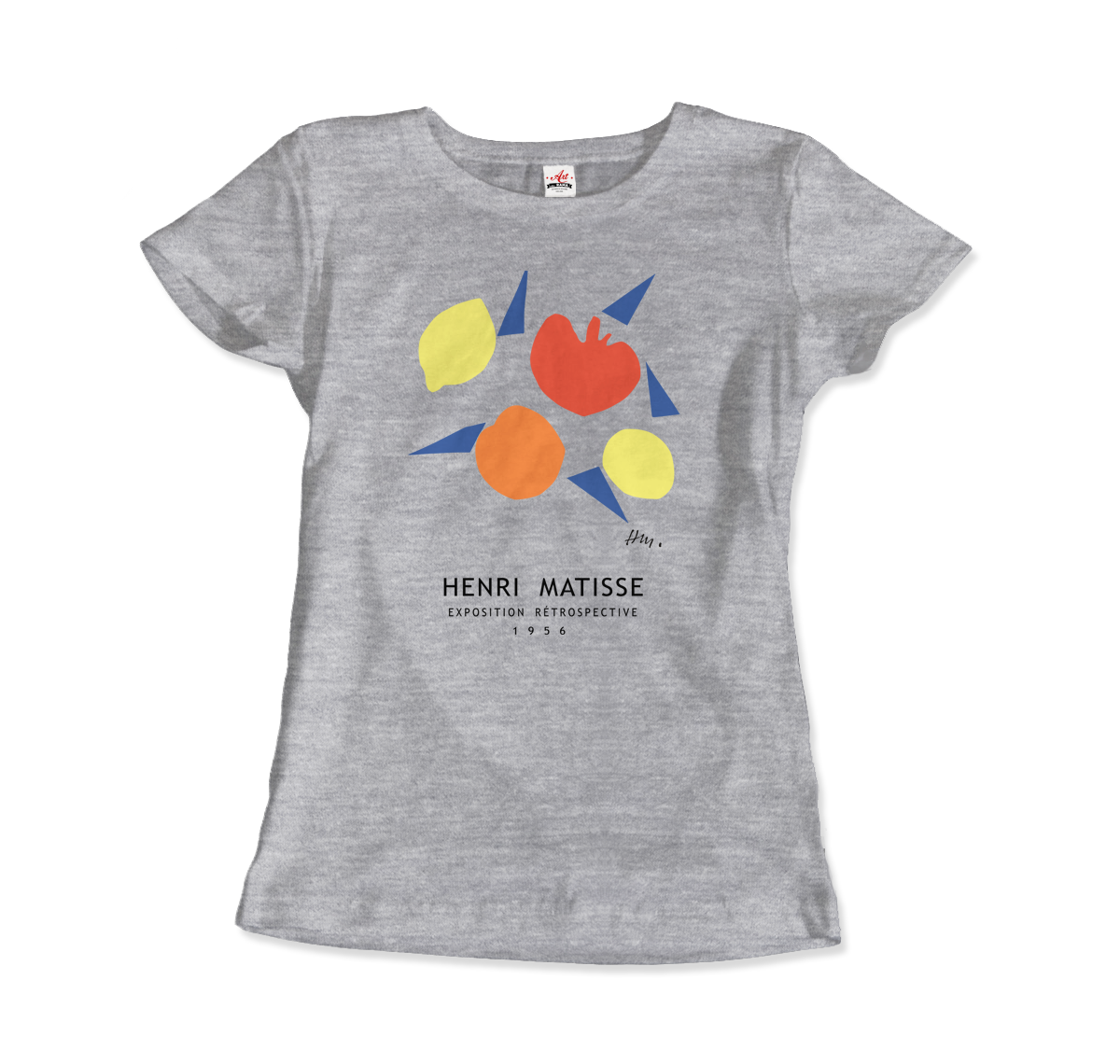 Henri Matisse - Exposition Rétrospective T-Shirt-T-Shirt-Art-O-Rama Shop-Women (Fitted)-Heather Grey-S-Urbanheer