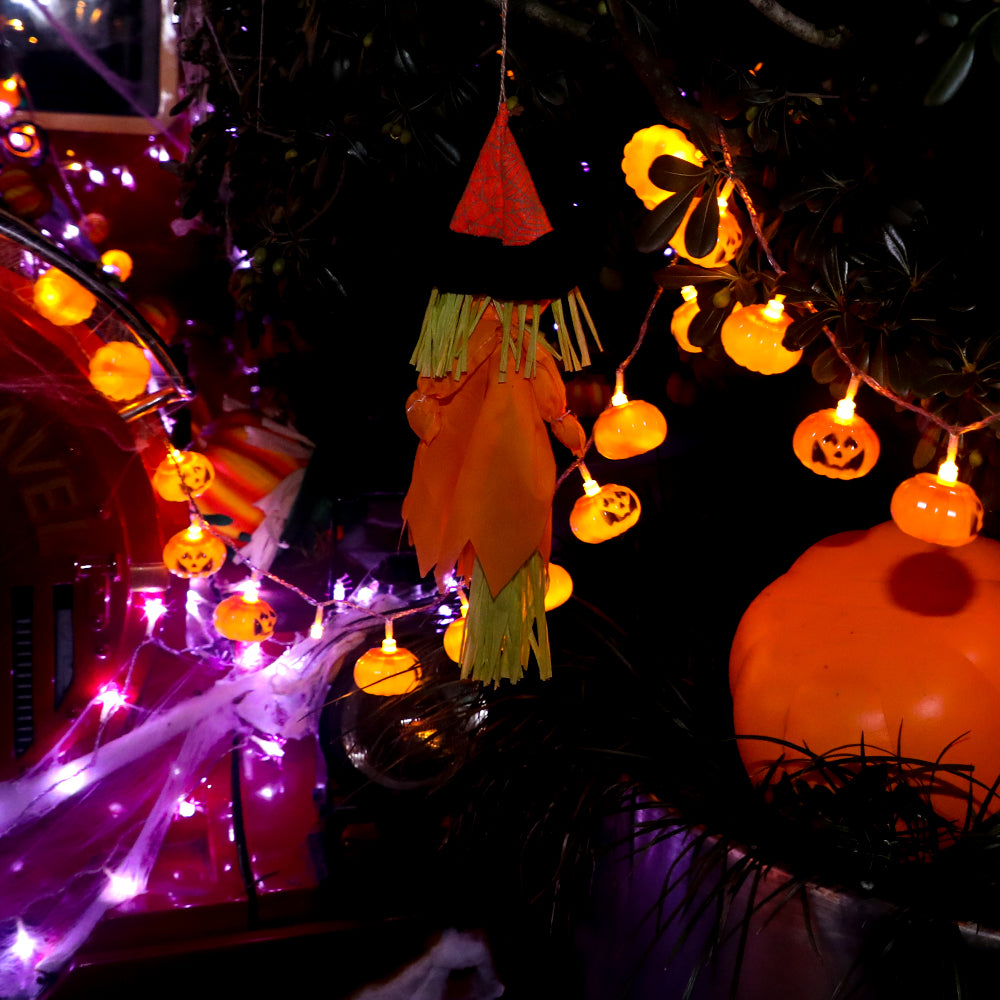 Battery Powered Halloween Grimace Pumpkin String Lights-GFLAI-Urbanheer