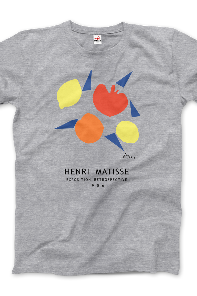 Henri Matisse - Exposition Rétrospective T-Shirt-T-Shirt-Art-O-Rama Shop-Men (Unisex)-Heather Grey-S-Urbanheer