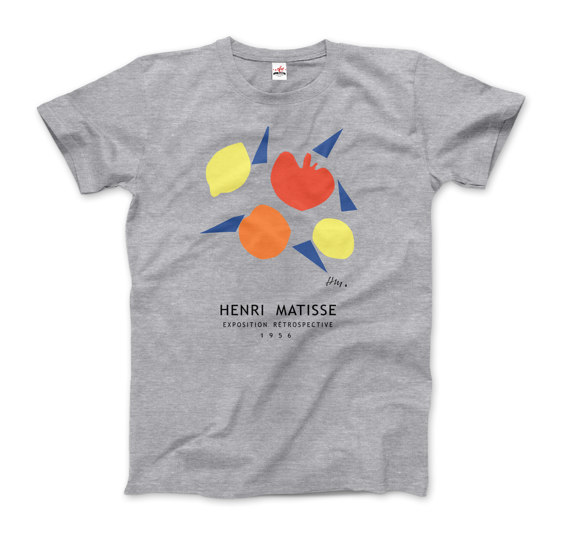 Henri Matisse - Exposition Rétrospective T-Shirt-T-Shirt-Art-O-Rama Shop-Men (Unisex)-Heather Grey-S-Urbanheer