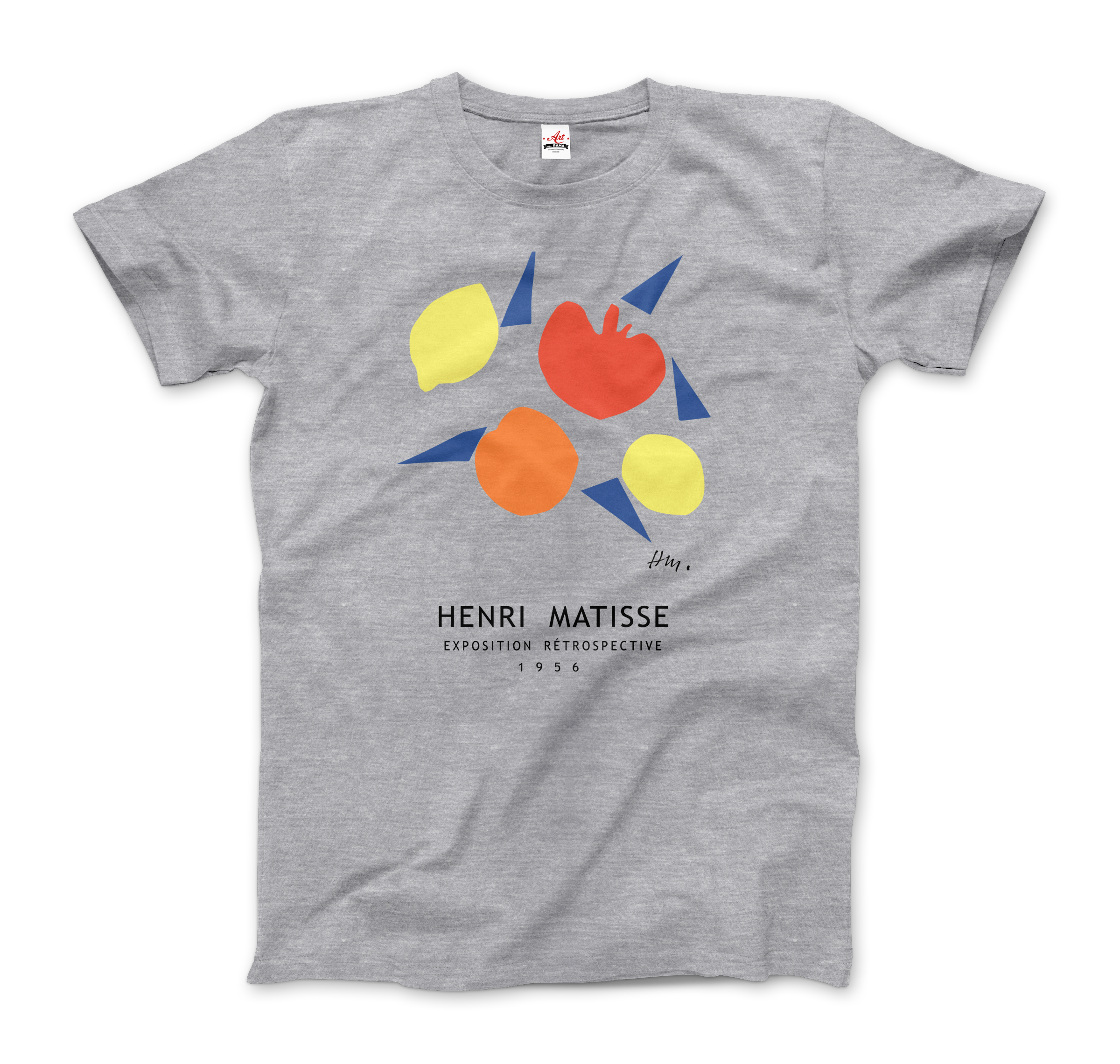 Henri Matisse - Exposition Rétrospective T-Shirt-T-Shirt-Art-O-Rama Shop-Men (Unisex)-Heather Grey-S-Urbanheer