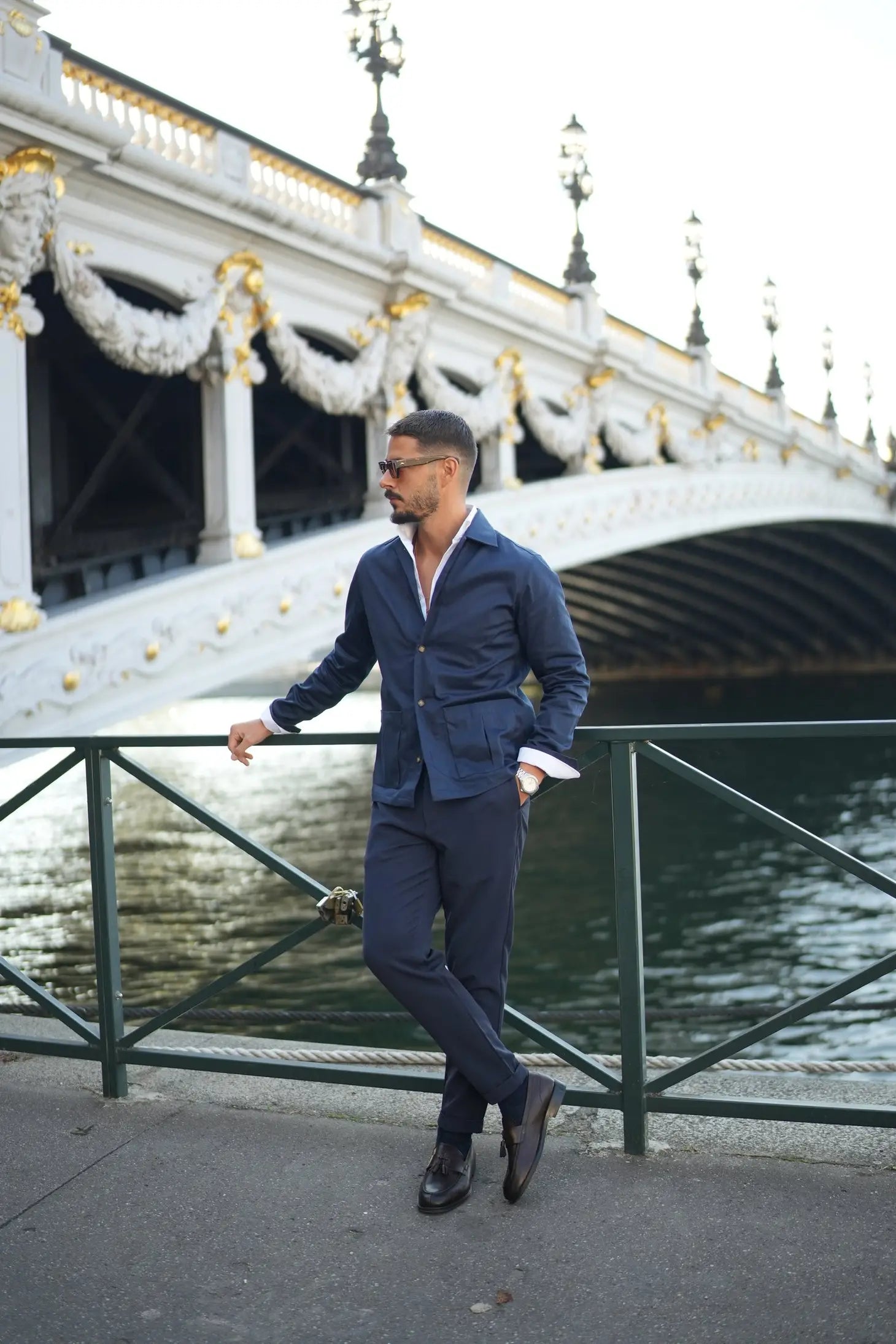 Blue Men'S Overshirt-Clothing - Men-Donato-S-Urbanheer