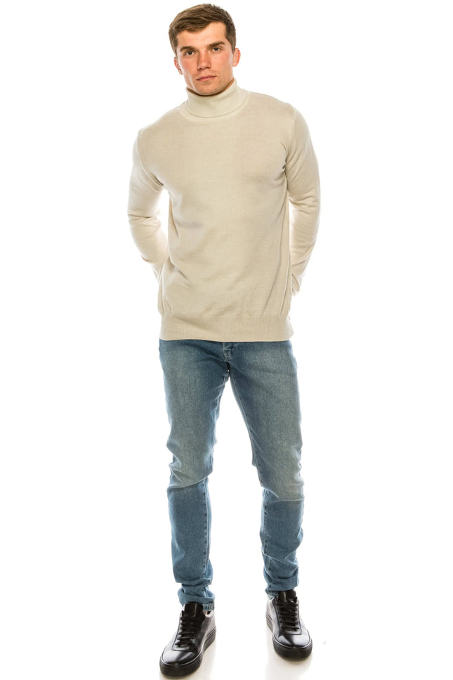 Rollneck Sweater Beige-Clothing - Men-Ron Tomson-Urbanheer