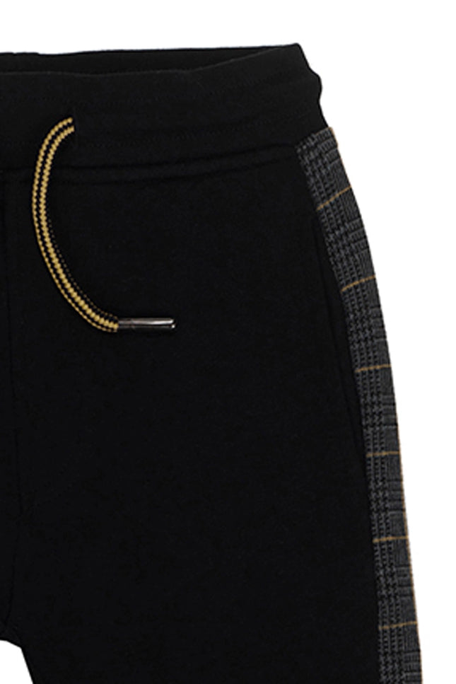Ubs2 Boy'S Sports Trousers In Black Cotton Fleece.-UBS2-Urbanheer