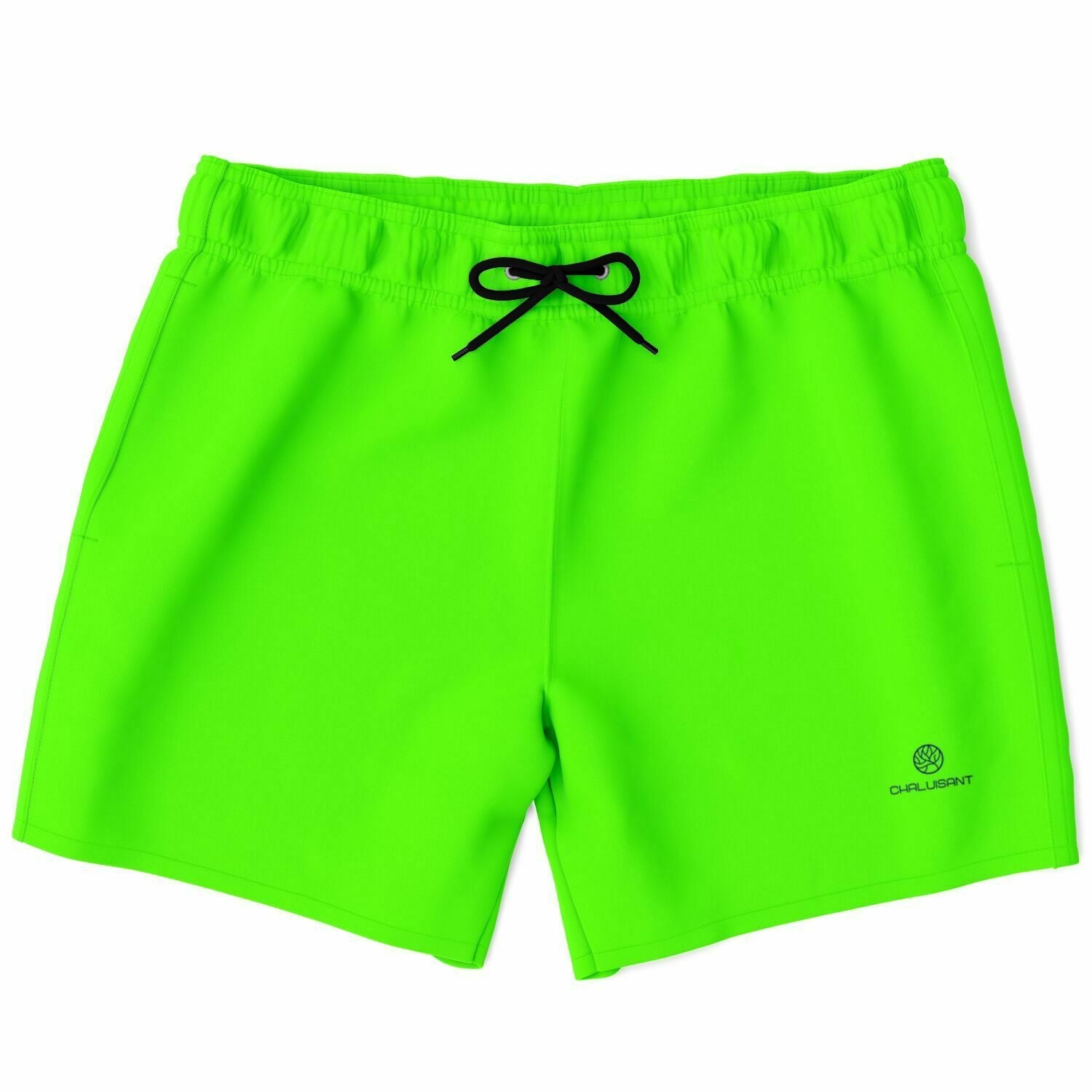 Neon Green 5.5" Men Swim Shorts-Subliminator-XS-Urbanheer