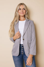 Shay Plaid Buttoned Blazer-UHXSW-BLACK-SMALL-Urbanheer