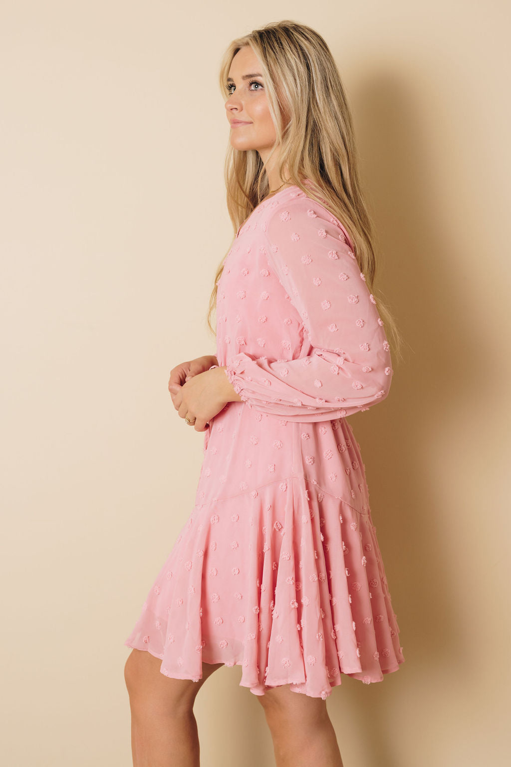 Monson Swiss Dot Mini Dress-UHXSW-WHITE-SMALL-Urbanheer