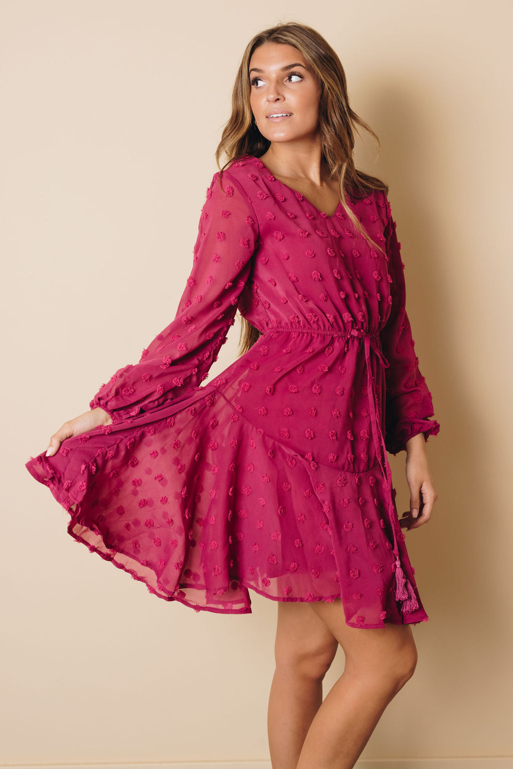 Monson Swiss Dot Mini Dress-UHXSW-WHITE-SMALL-Urbanheer