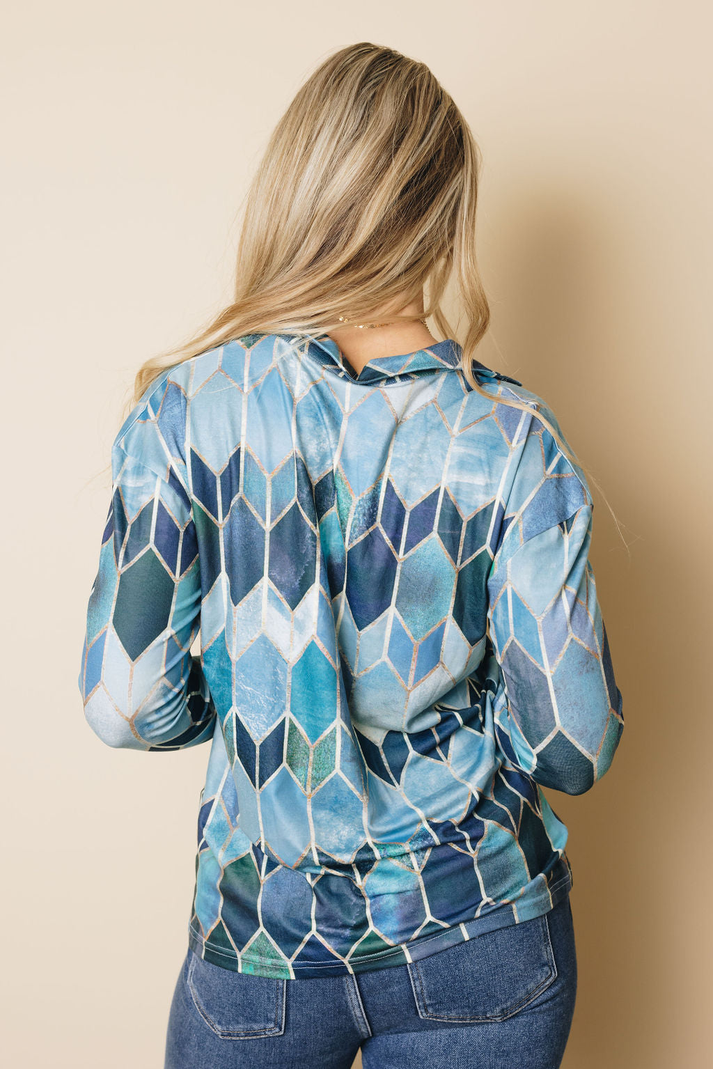Marla Geometric Blouse-UHXSW-SKY BLUE-SMALL-Urbanheer