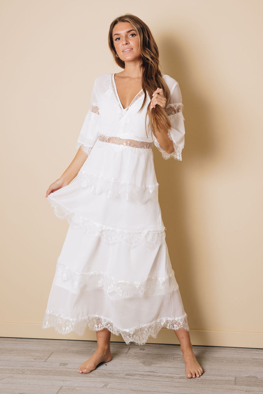Portia Layered Long Dress-UHXSW-WHITE-SMALL-Urbanheer