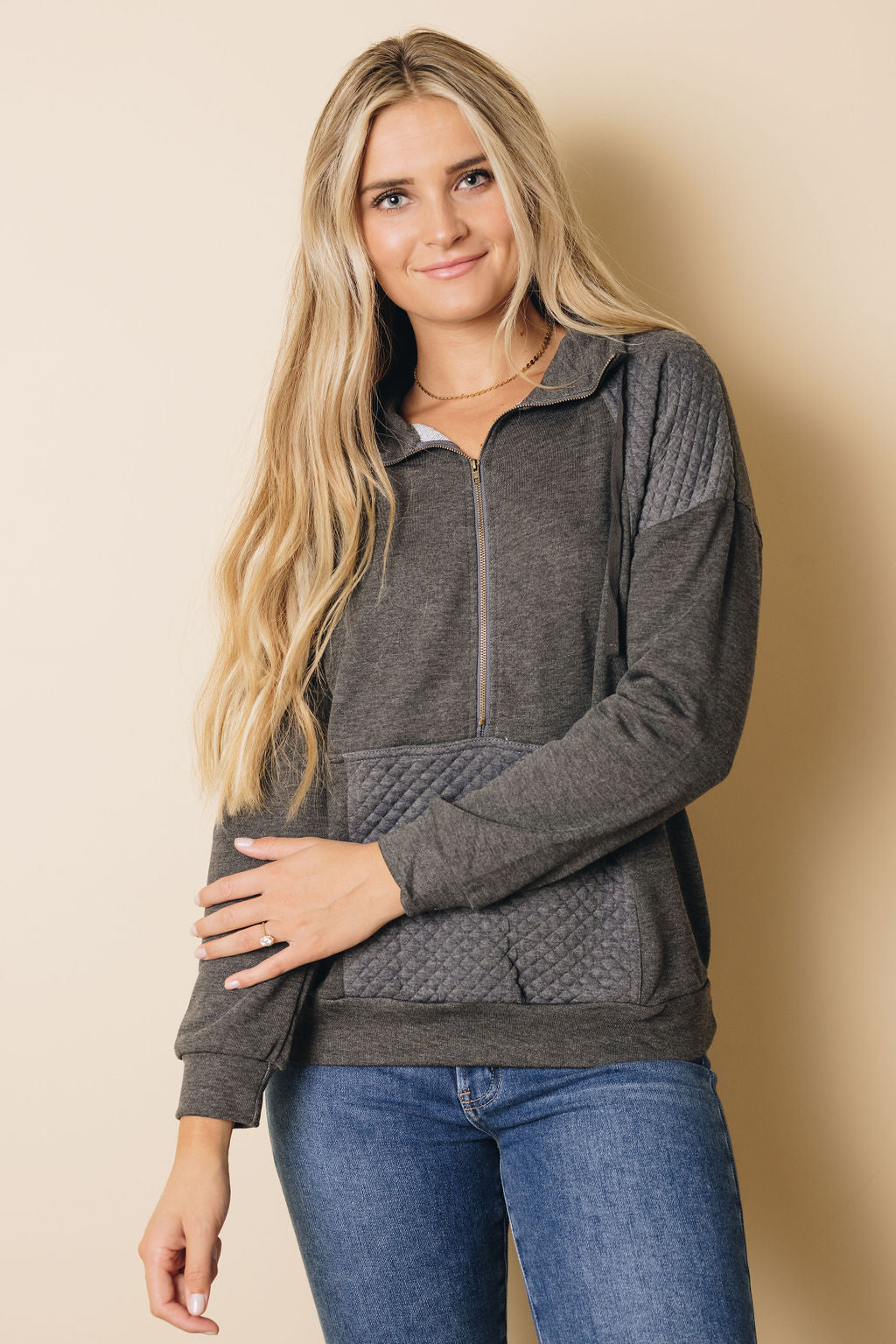 Geraldo Quilted Sweatshirt-UHXSW-BLACK-SMALL-Urbanheer