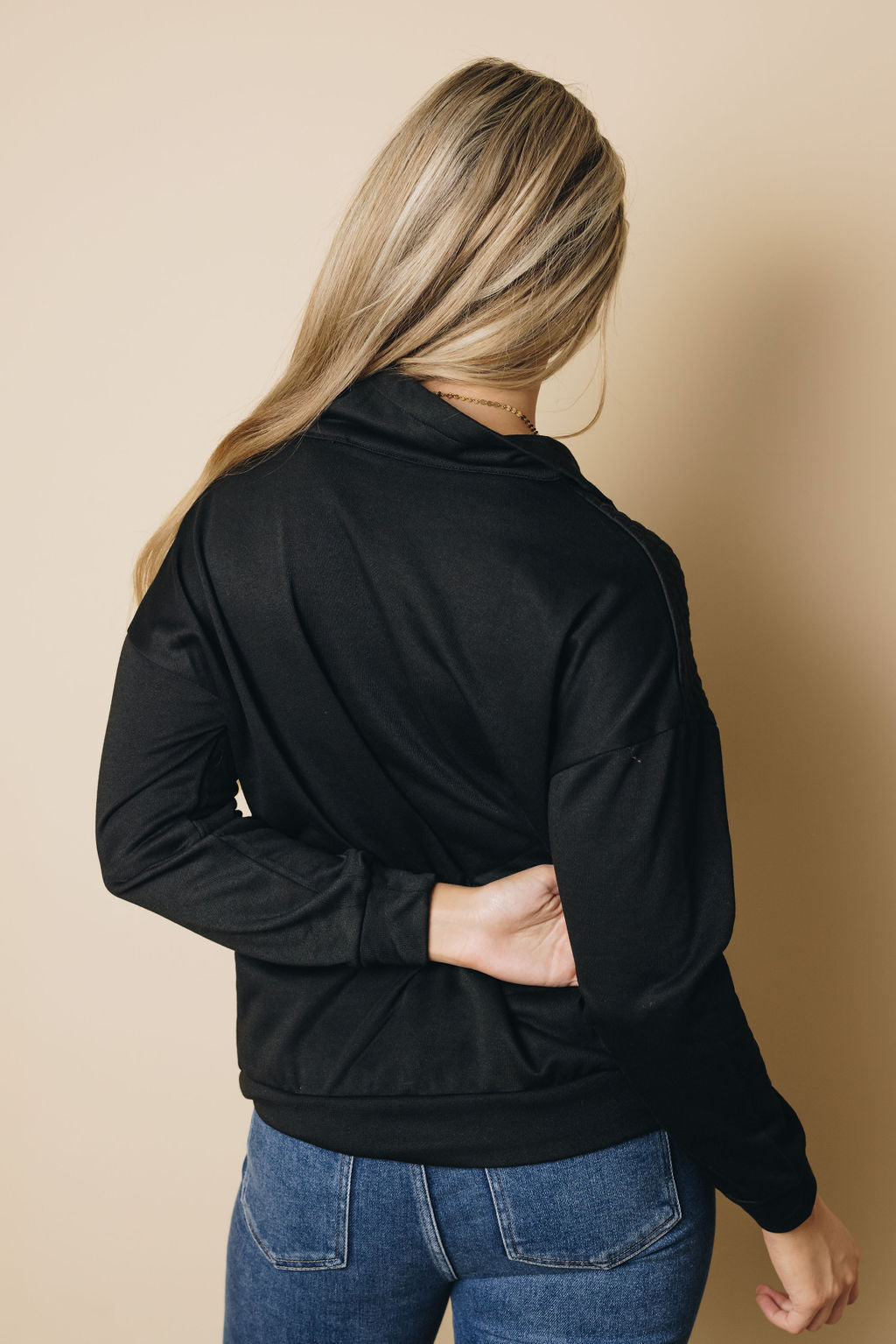 Geraldo Quilted Sweatshirt-UHXSW-BLACK-SMALL-Urbanheer