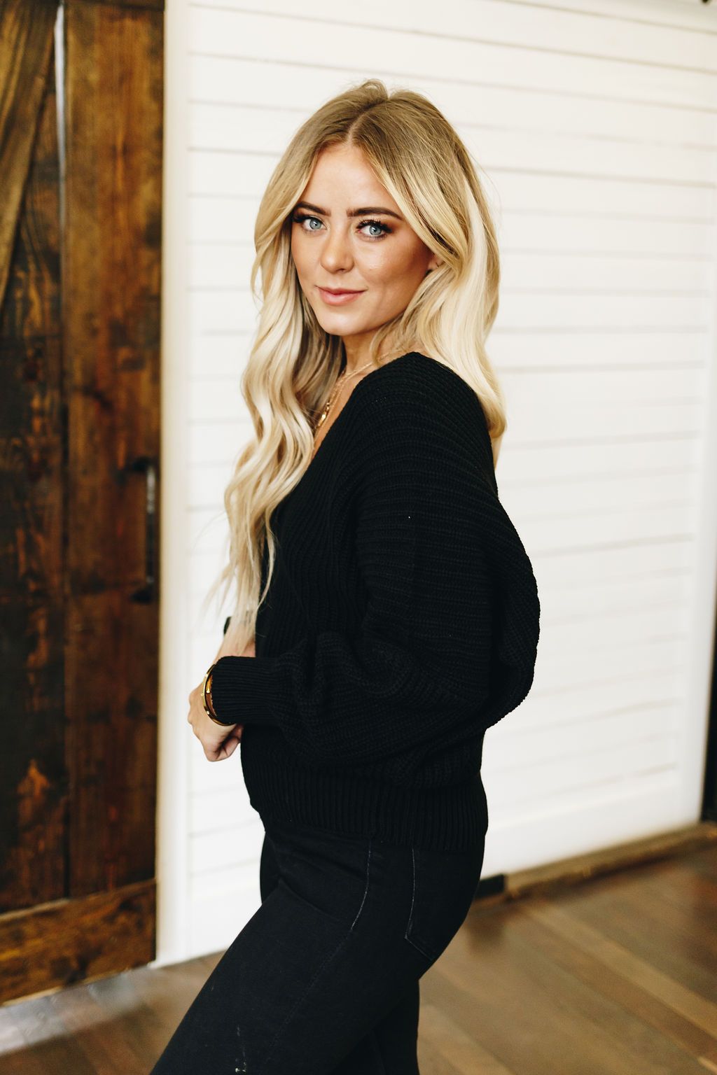 Take It Easy Knit Sweater-UHXSW-BLACK-S-Urbanheer