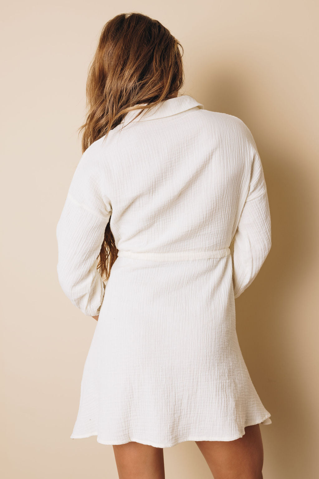 Jayma Button Up Tie Dress-UHXSW-BLUE-SMALL-Urbanheer