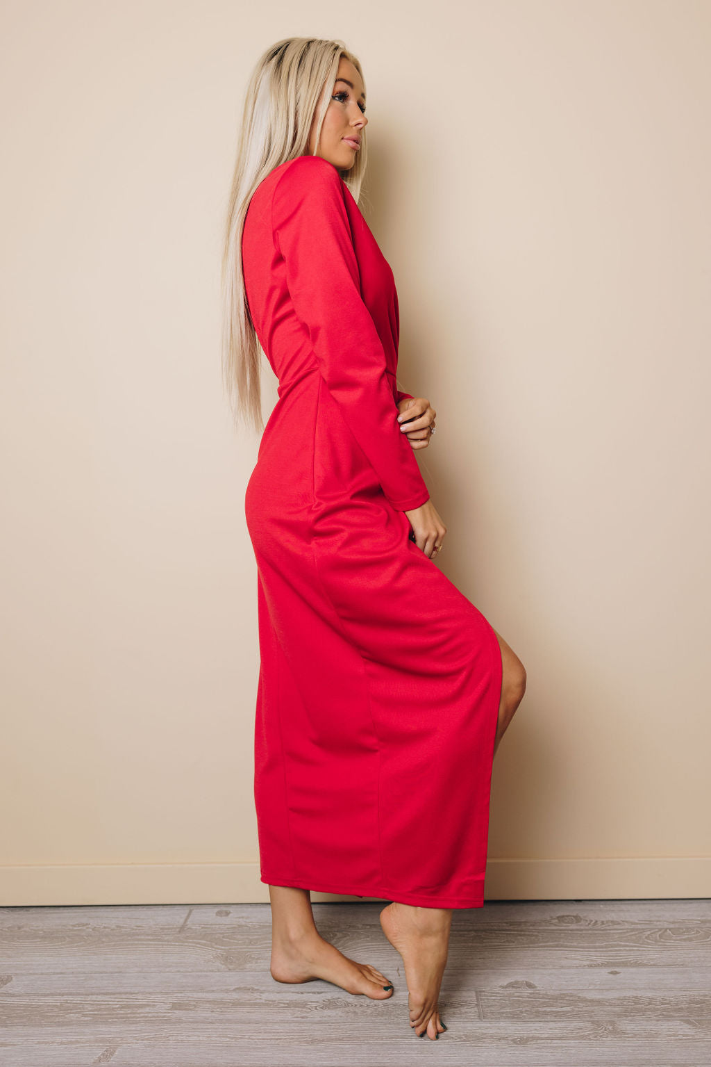 Holloway Twist Long Dress-UHXSW-GREEN-SMALL-Urbanheer