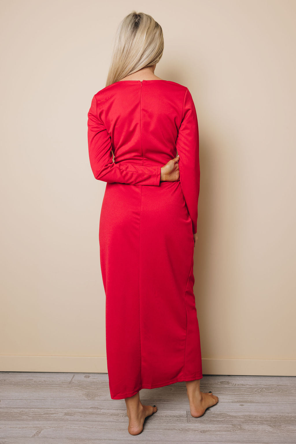 Holloway Twist Long Dress-UHXSW-GREEN-SMALL-Urbanheer