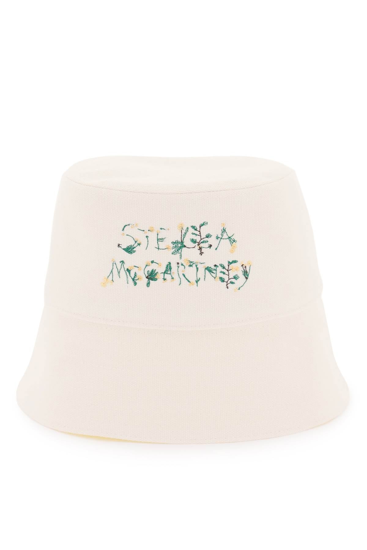 Stella Mccartney Bucket Hat With Floral Logo Embroidery-Stella McCartney-57-Urbanheer
