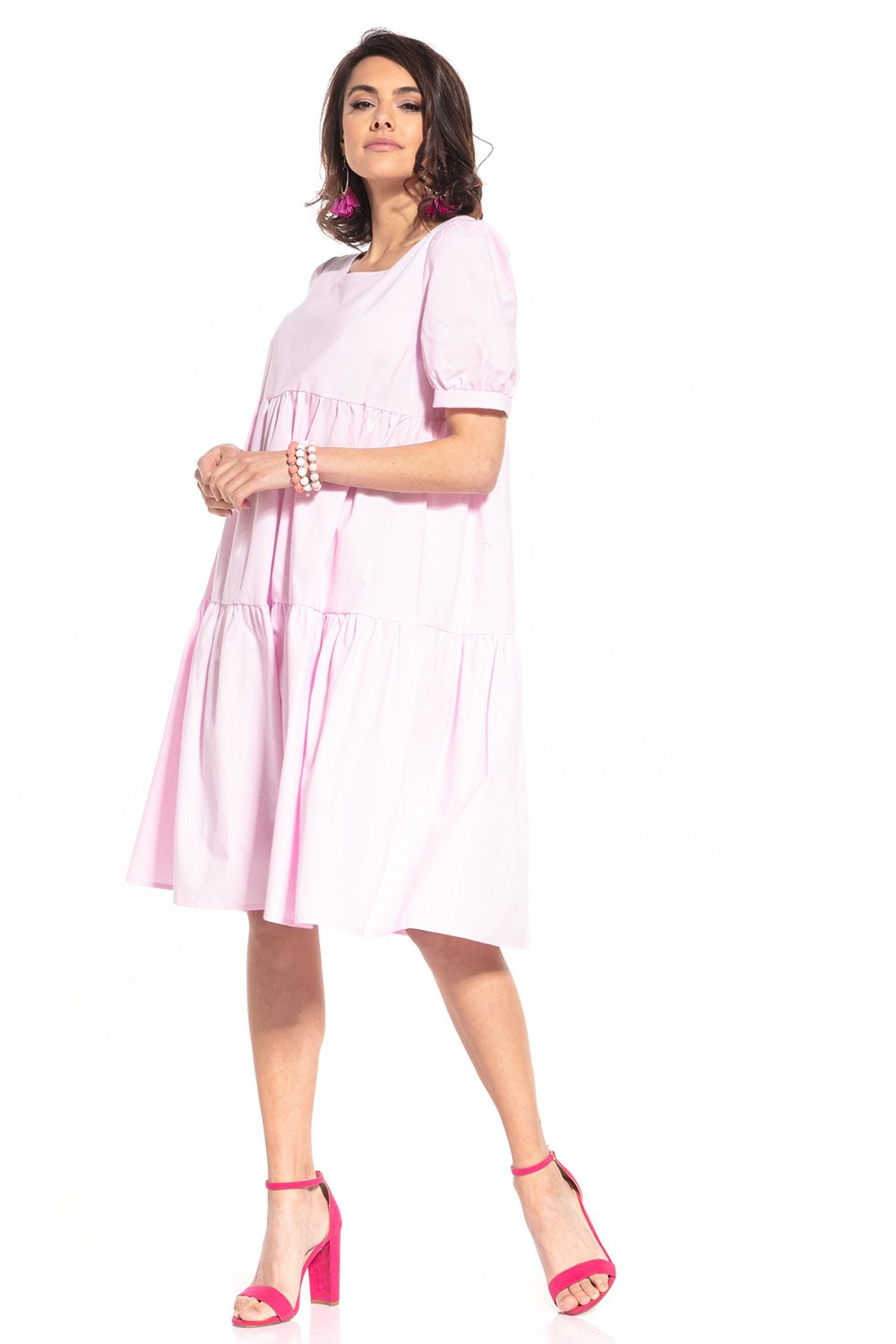 Women All-Day Comfort: Women Dress-Tessita-pink-L-Urbanheer