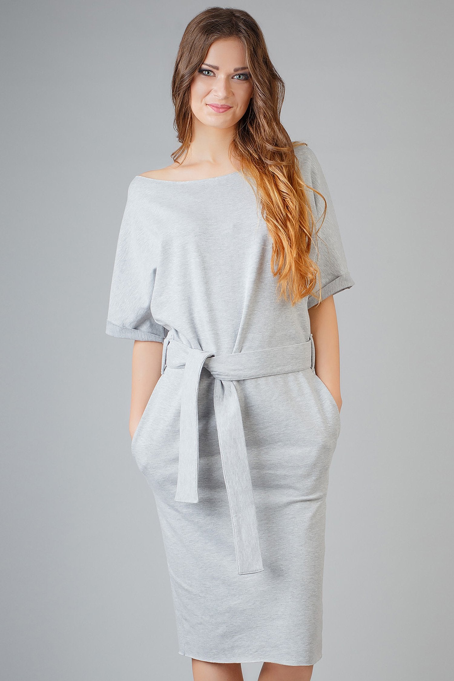 Women All-Day Comfort: Women Dress-Tessita-grey-L-Urbanheer