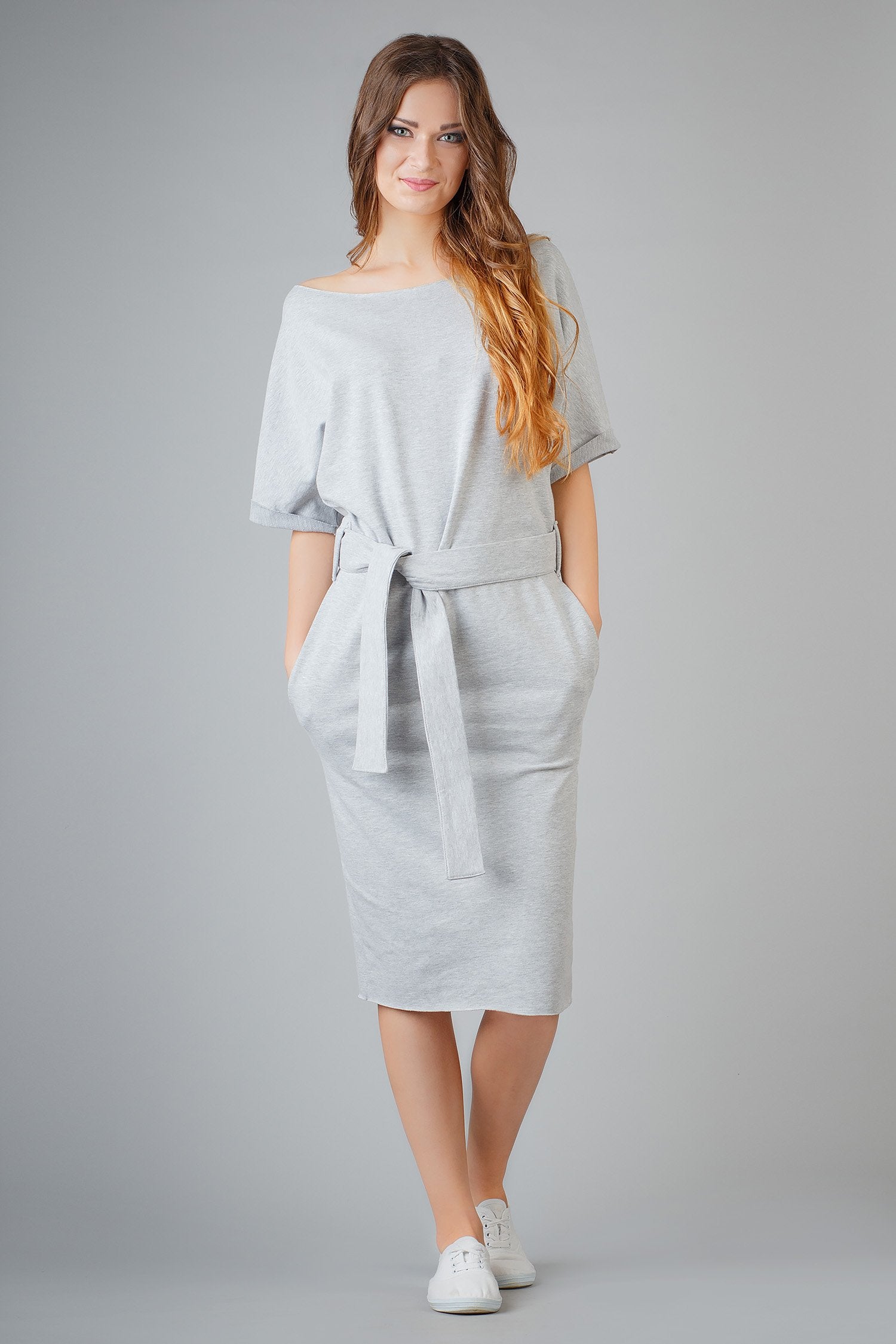 Women All-Day Comfort: Women Dress-Tessita-grey-L-Urbanheer
