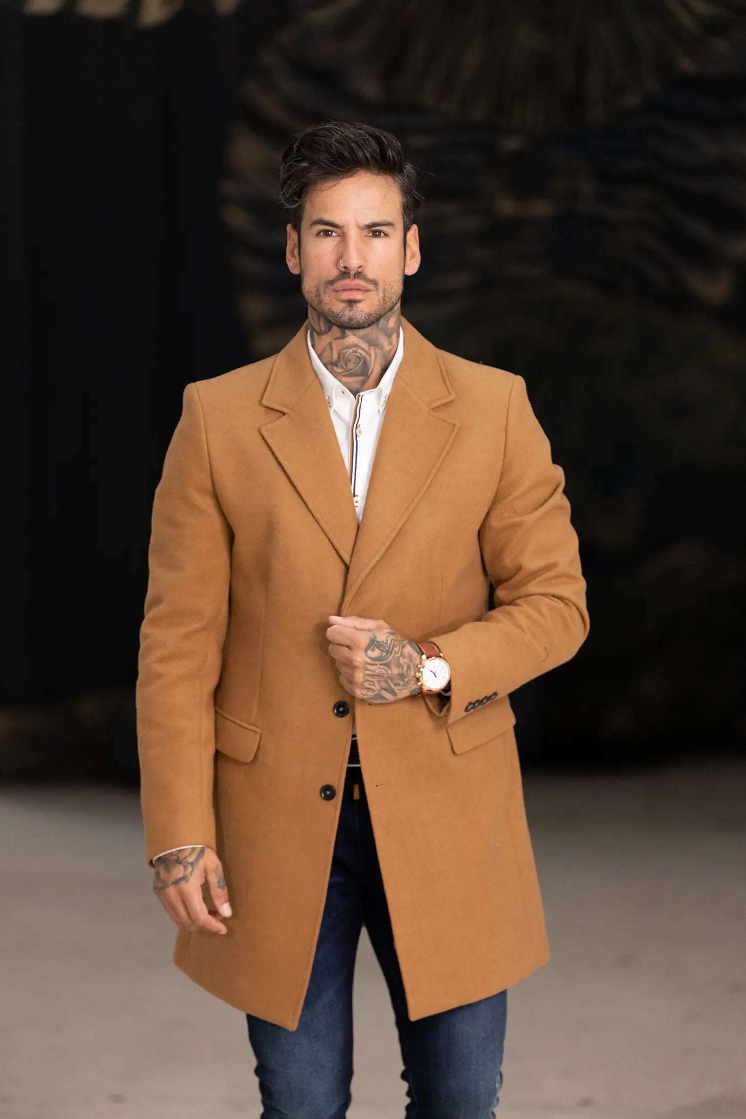 Drie Kleure Smk Overcoat - Camel-Clothing - Men-SMK Denim&Co-S-Camel-Urbanheer