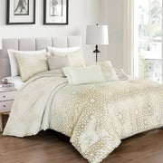 Royal Gold Jacquard Comforter - 6 Piece Set-Linen Mart-Urbanheer