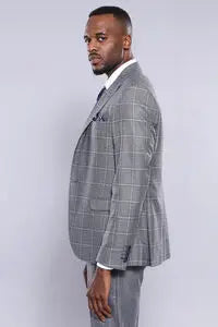 Grey Navy Blue Vested Suit-Clothing-Wessi-36-Grey-Urbanheer