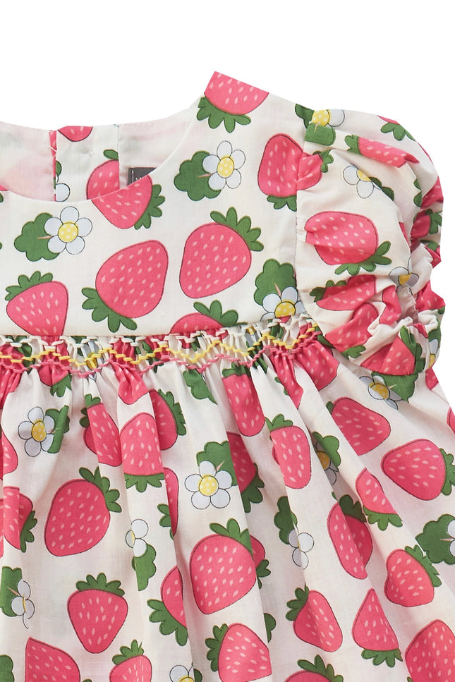 Strawberry Smocked Dress Set